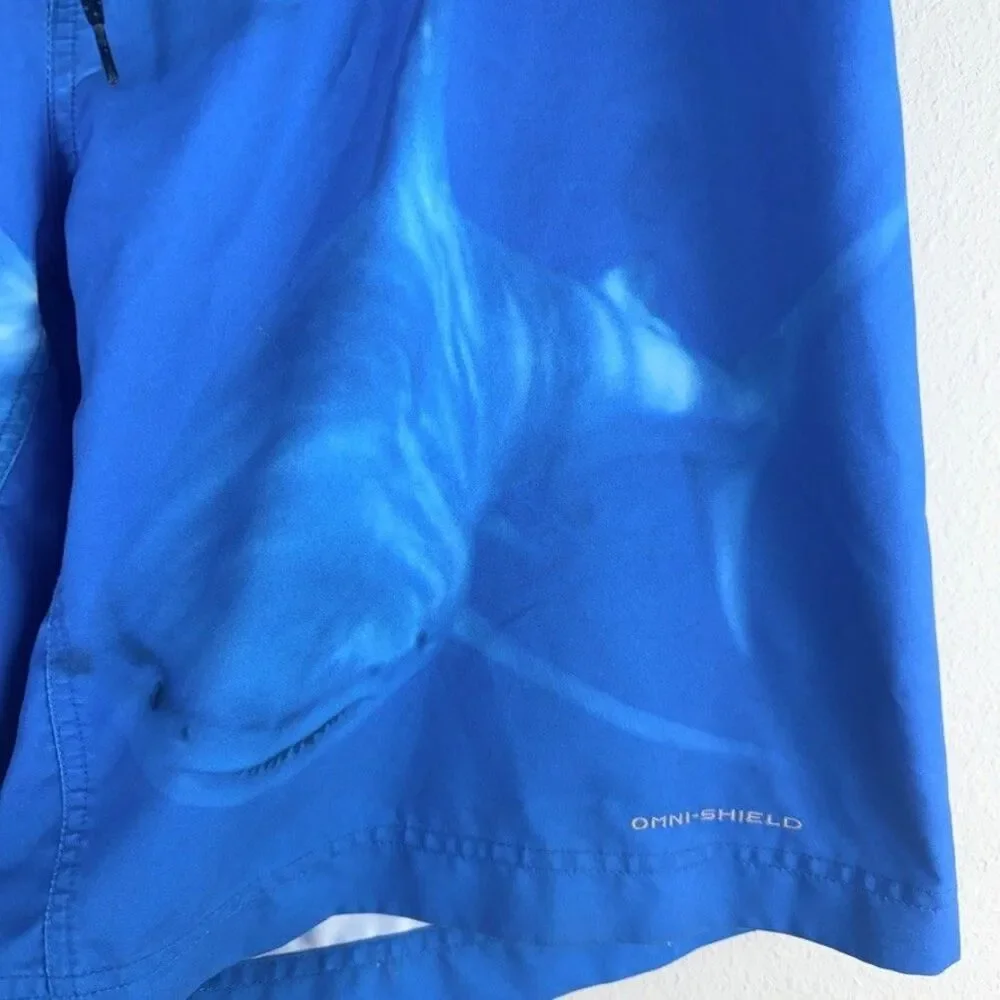 Columbia PFG Offshore Fishing Board Short Blue Shark Men's 40 Inseam 11 UPF 50